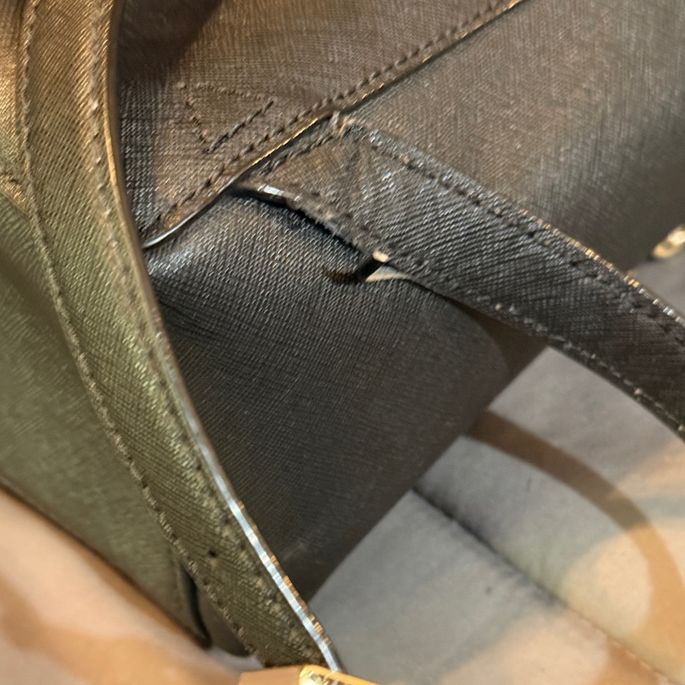 Kate Spade Gray Backpack with Gold Accents - Picture 8 of 15